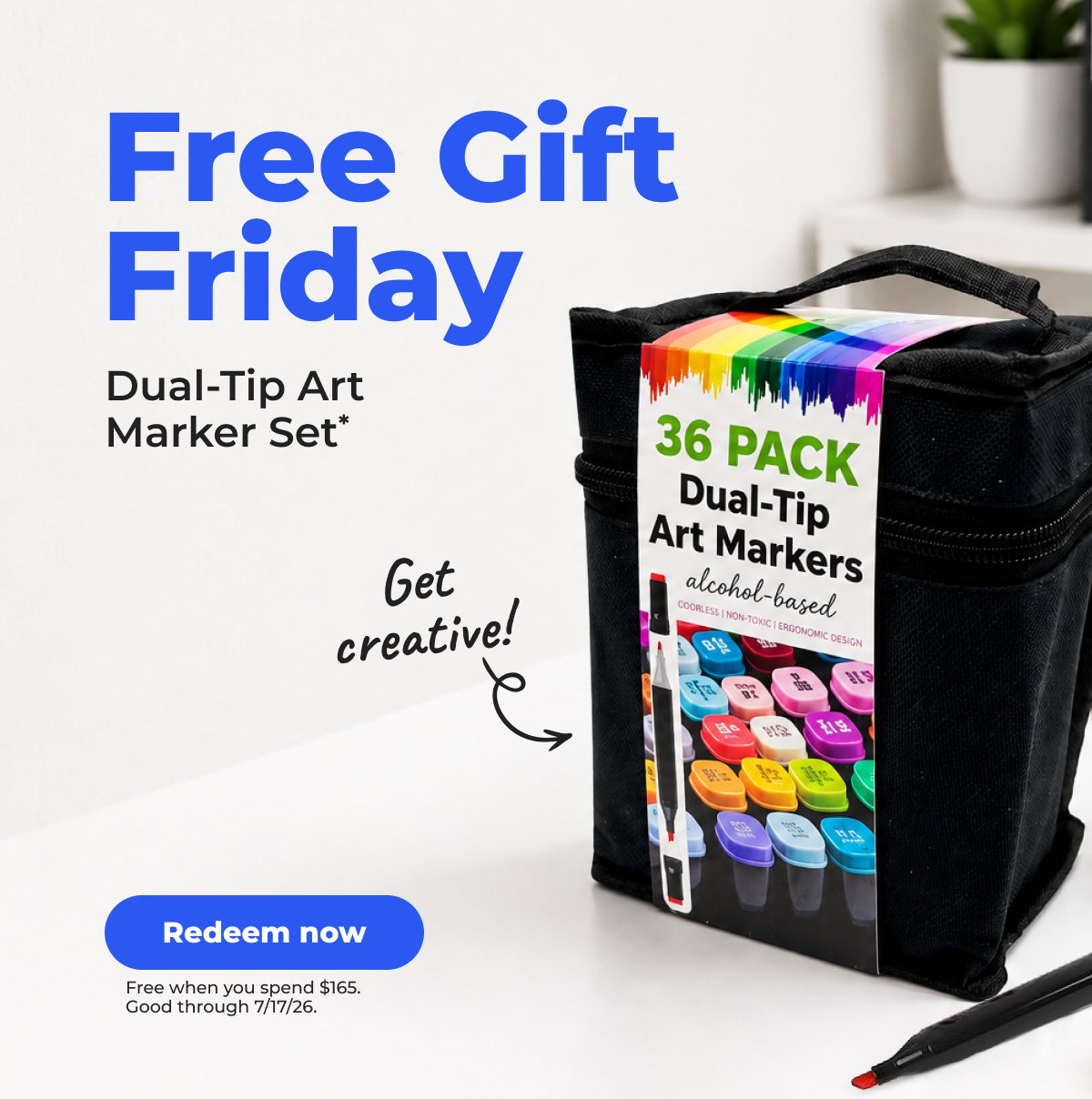 Dual-Tip Art Marker Set* (Free when you spend $165) - Redeem now