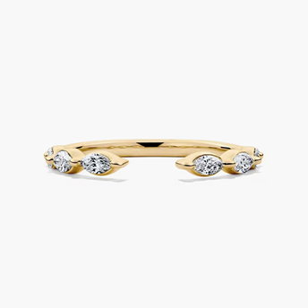 Lab Grown Diamond Open Stack Anniversary Band in 14K Yellow Gold