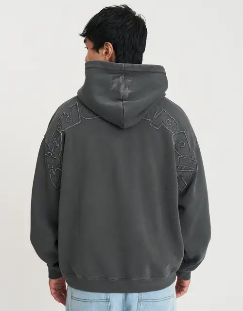 Static Supply Applique Pullover Hoodie
