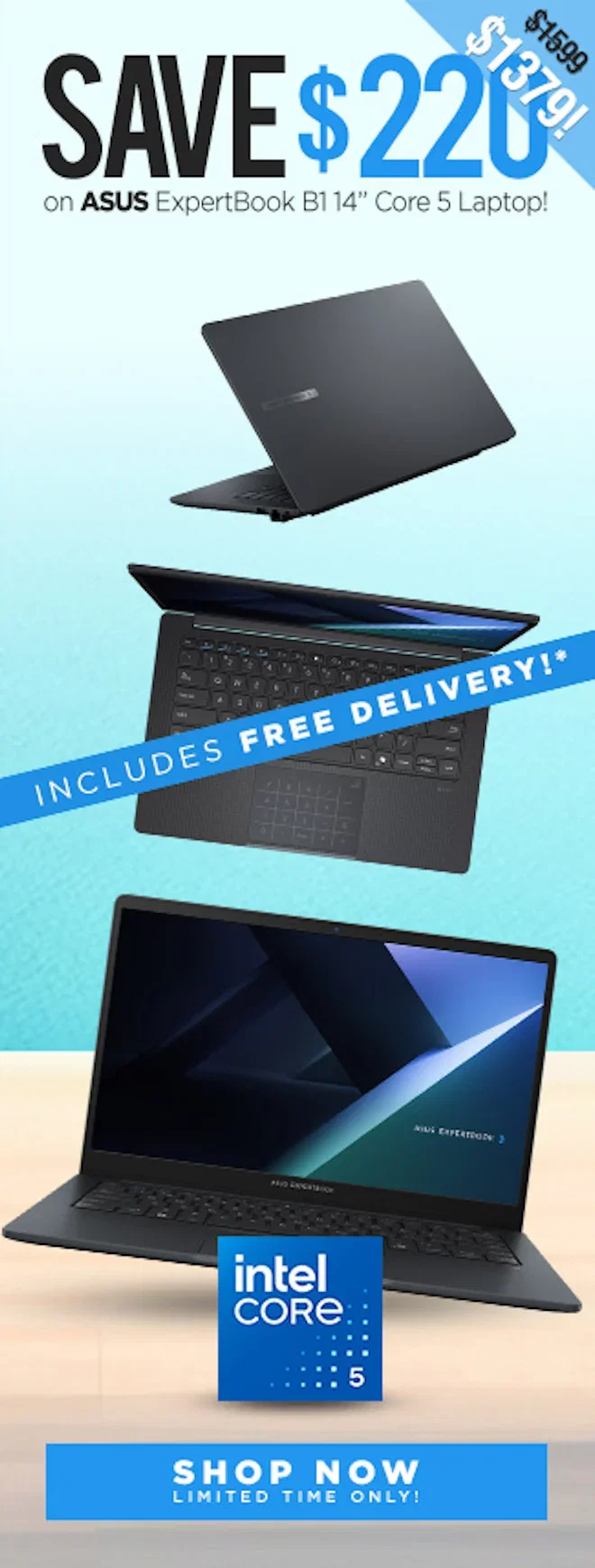 SAVE ASUS ExpertBook B1 B1403CVA 14" Core 5 Laptop!