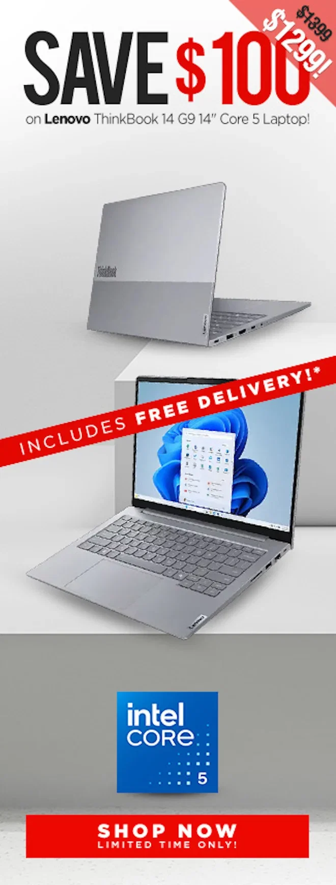 SAVE Lenovo ThinkBook 14 G9 14" Core 5 Laptop!