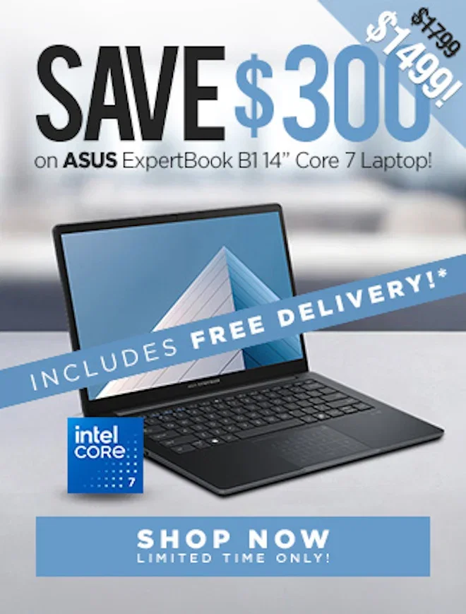 SAVE ASUS ExpertBook B1 B1403CVA 14" Core 7 Laptop!