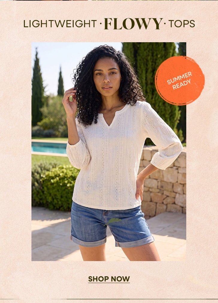 Broderie Detail Tunic Top