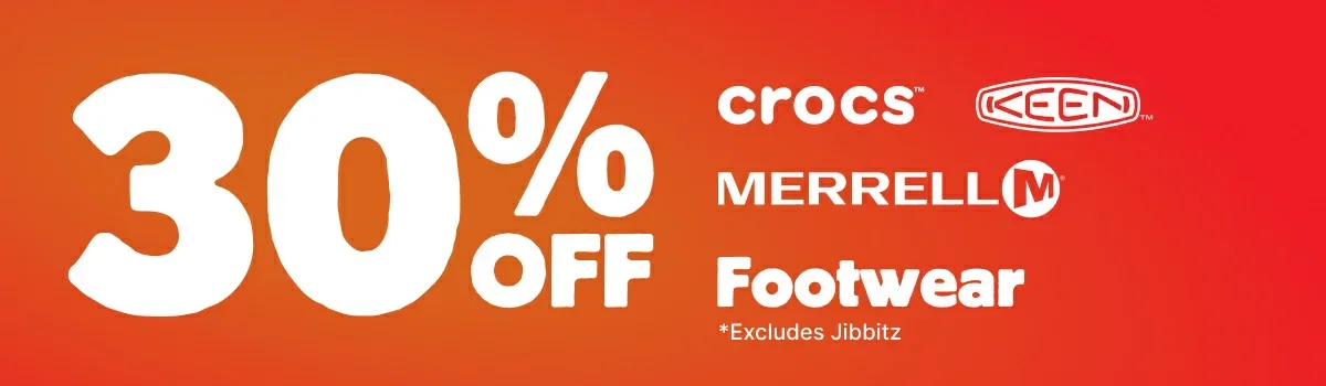 30% Off Footwear by Crocs, Keen & Merrell