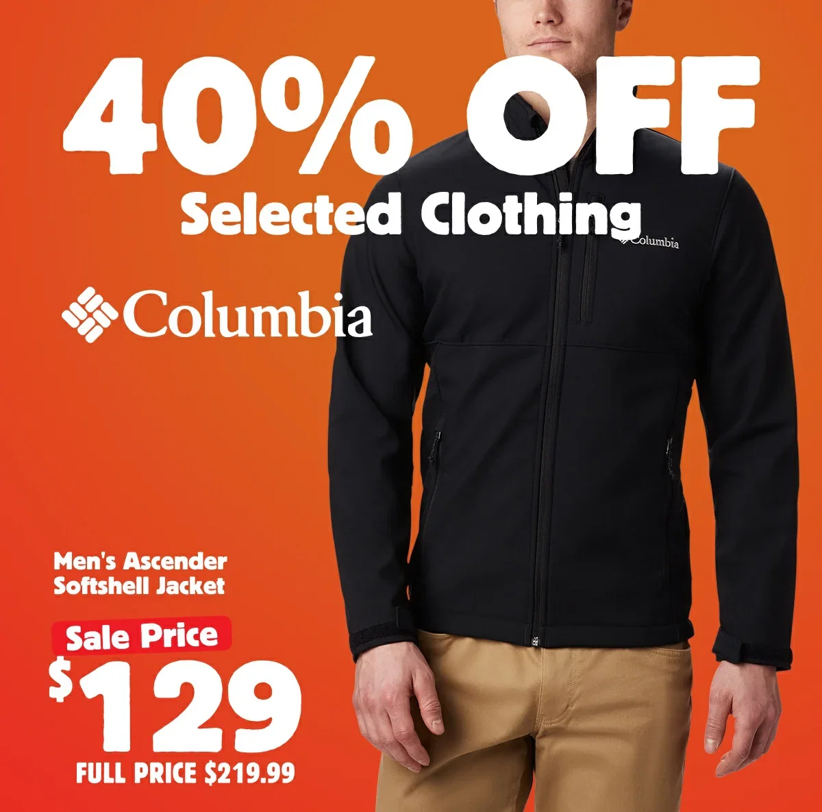 40% off Selected Clothing by Columbia