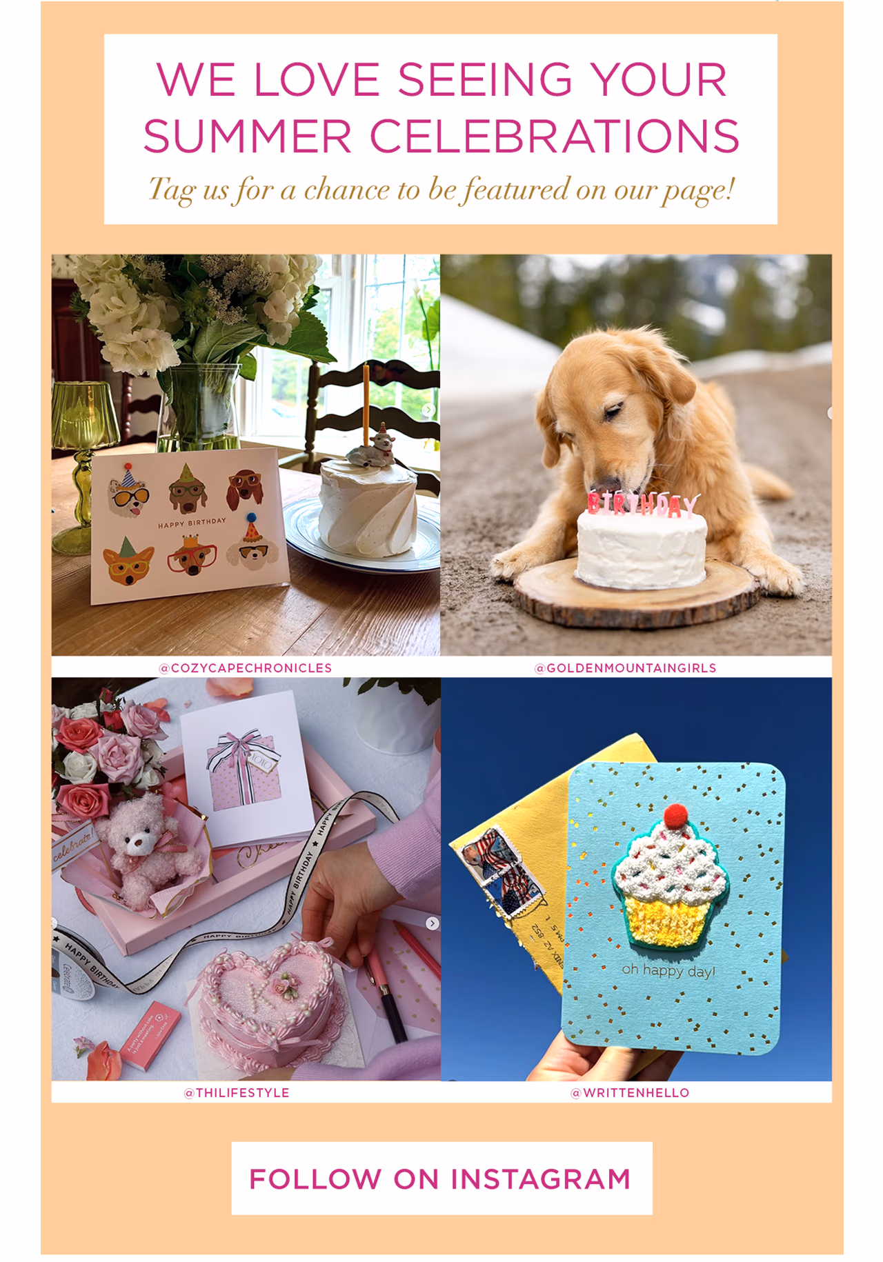 We love seeing your summer celebrations, tag us for a chance to be featured on our page!