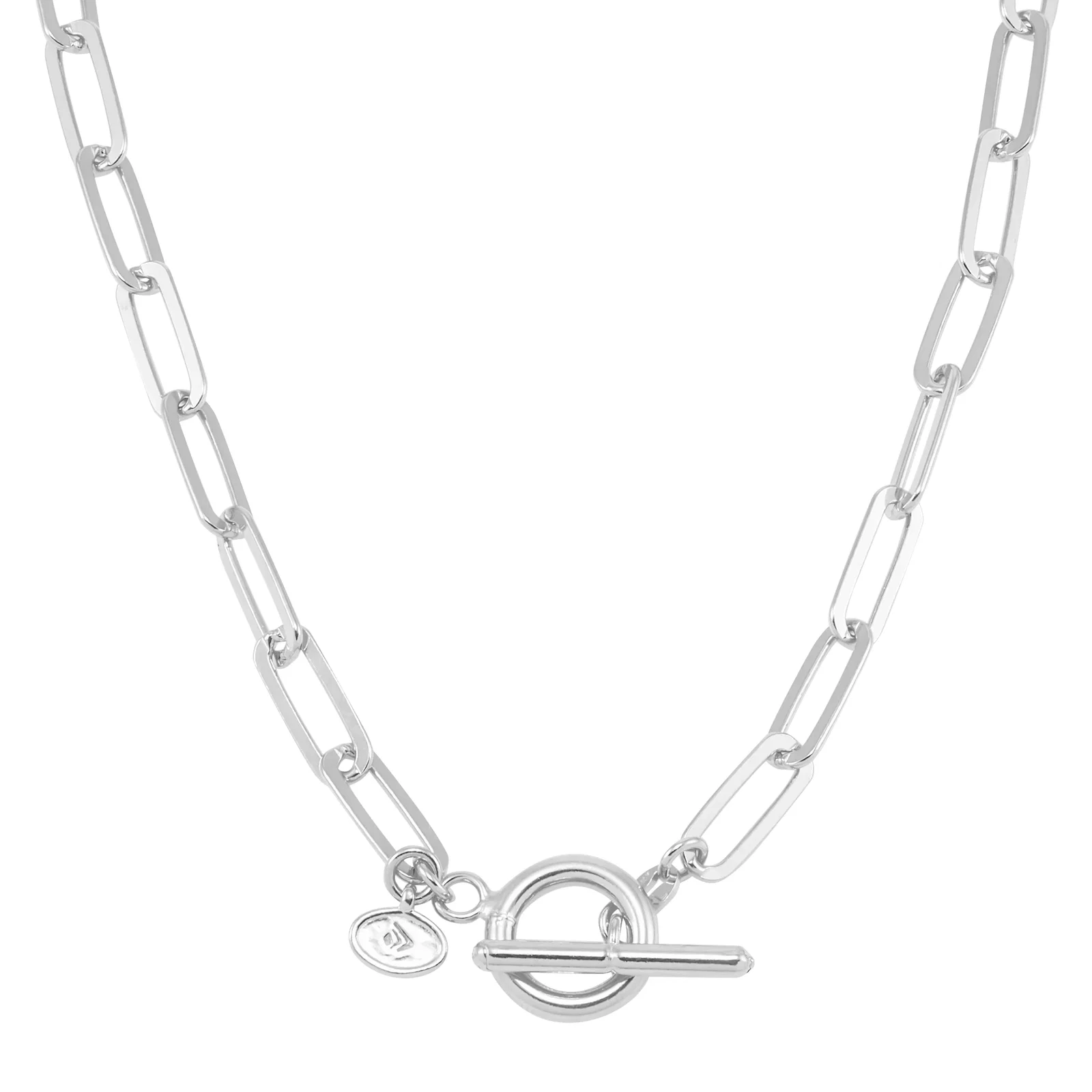 Let's Link Necklace, Silver, 17"