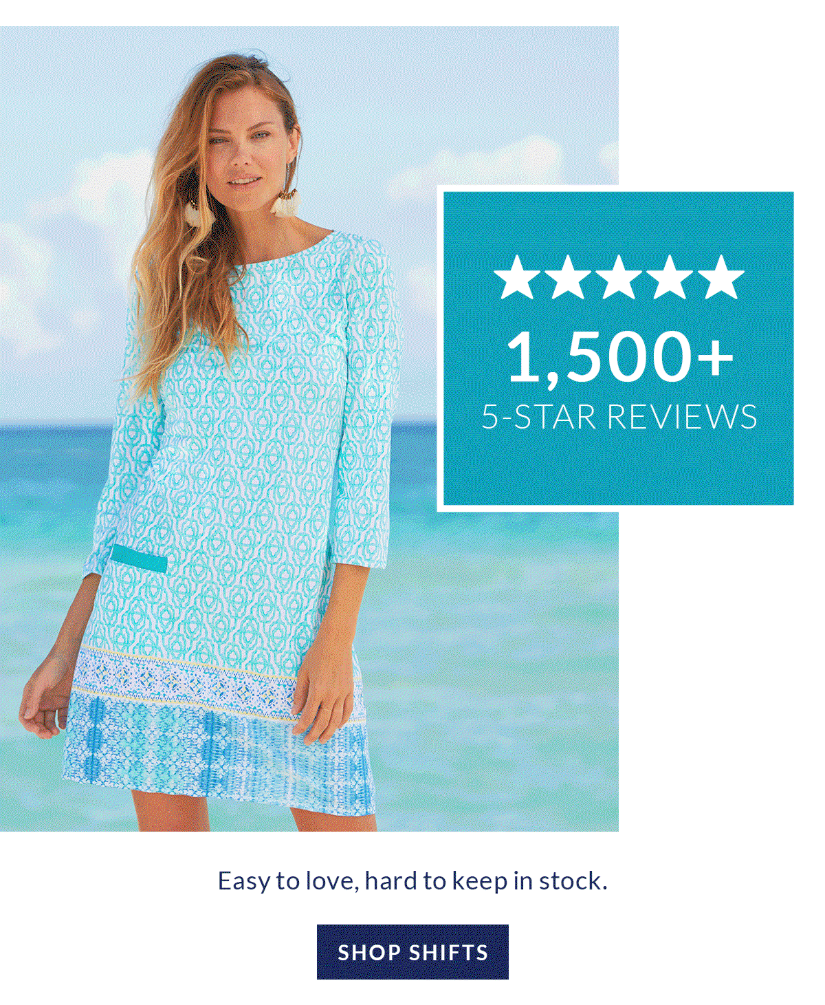 Shop 5-star shift dresses