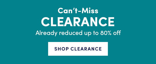 Up to 80% off clearance