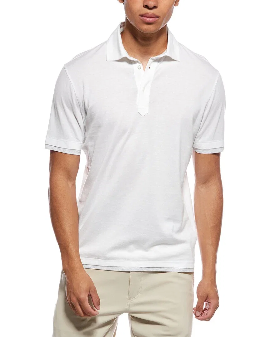 Image of Brunello Cucinelli Linen-Blend Polo Shirt