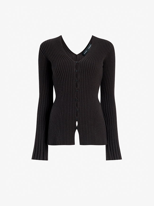 Valeria Top in Transitional Cashmere in Espresso