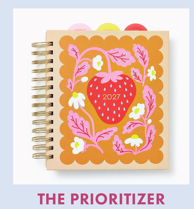 2026-2027 Paper Source Strawberry Weekly Desk Planner