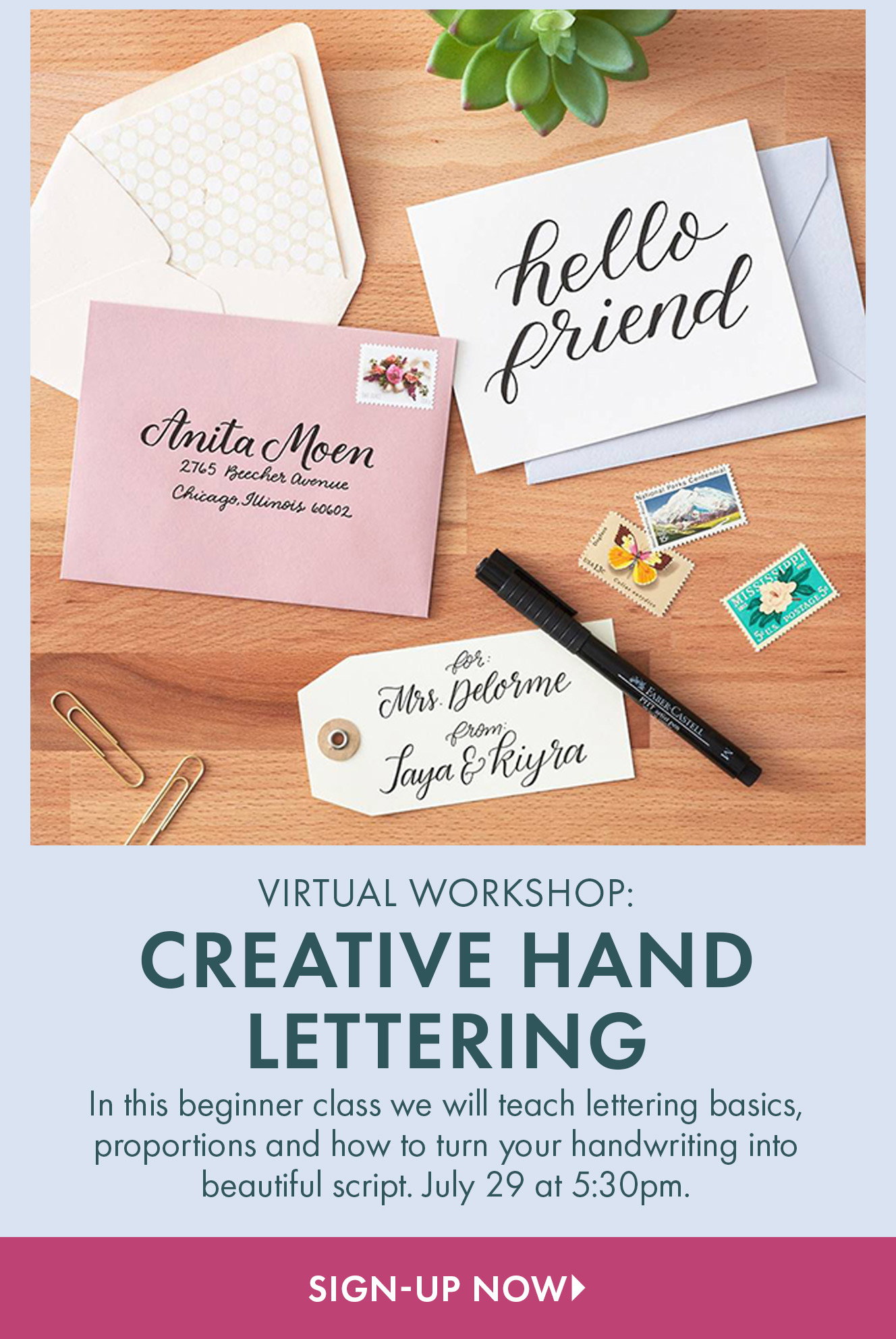 Virtual Workshop: Creative Hand Lettering