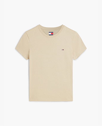 Flag Embroidery Slim Crew Neck T-Shirt