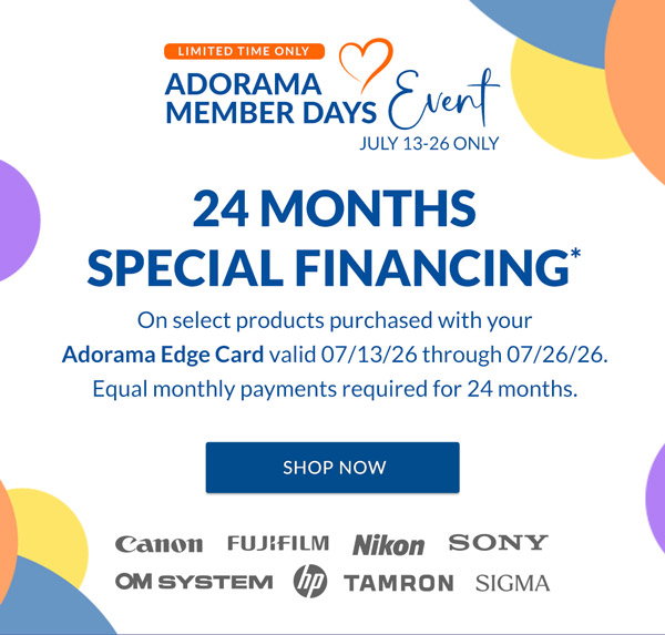 Adorama Member Days Event | July 13-26 ONLY | Shop Now