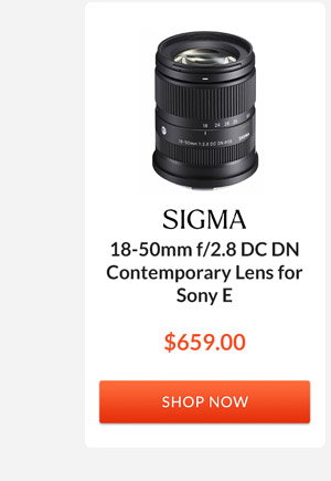 Sigma 18-50mm f/2.8 DC DN Contemporary Lens for Sony E