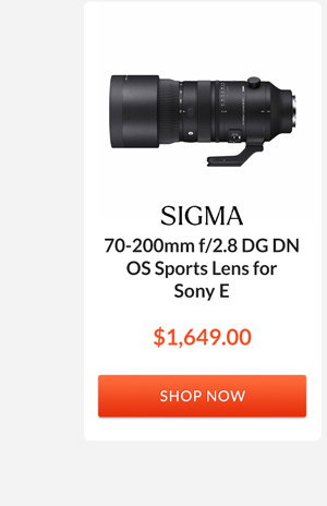 Sigma 70-200mm f/2.8 DG DN OS Sports Lens for Sony E