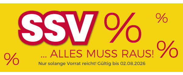 SSV - Alles muss raus! Nur solange Vorrat reicht! Gültig bis 02.08.2026!