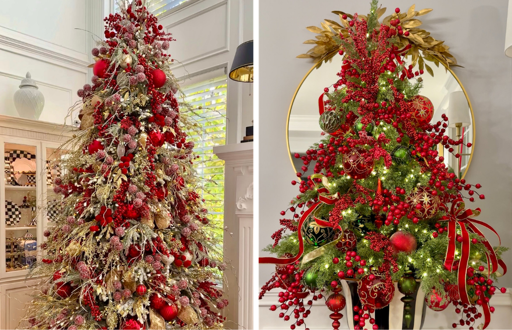 Photos of decorated trees by Donna Tronolone