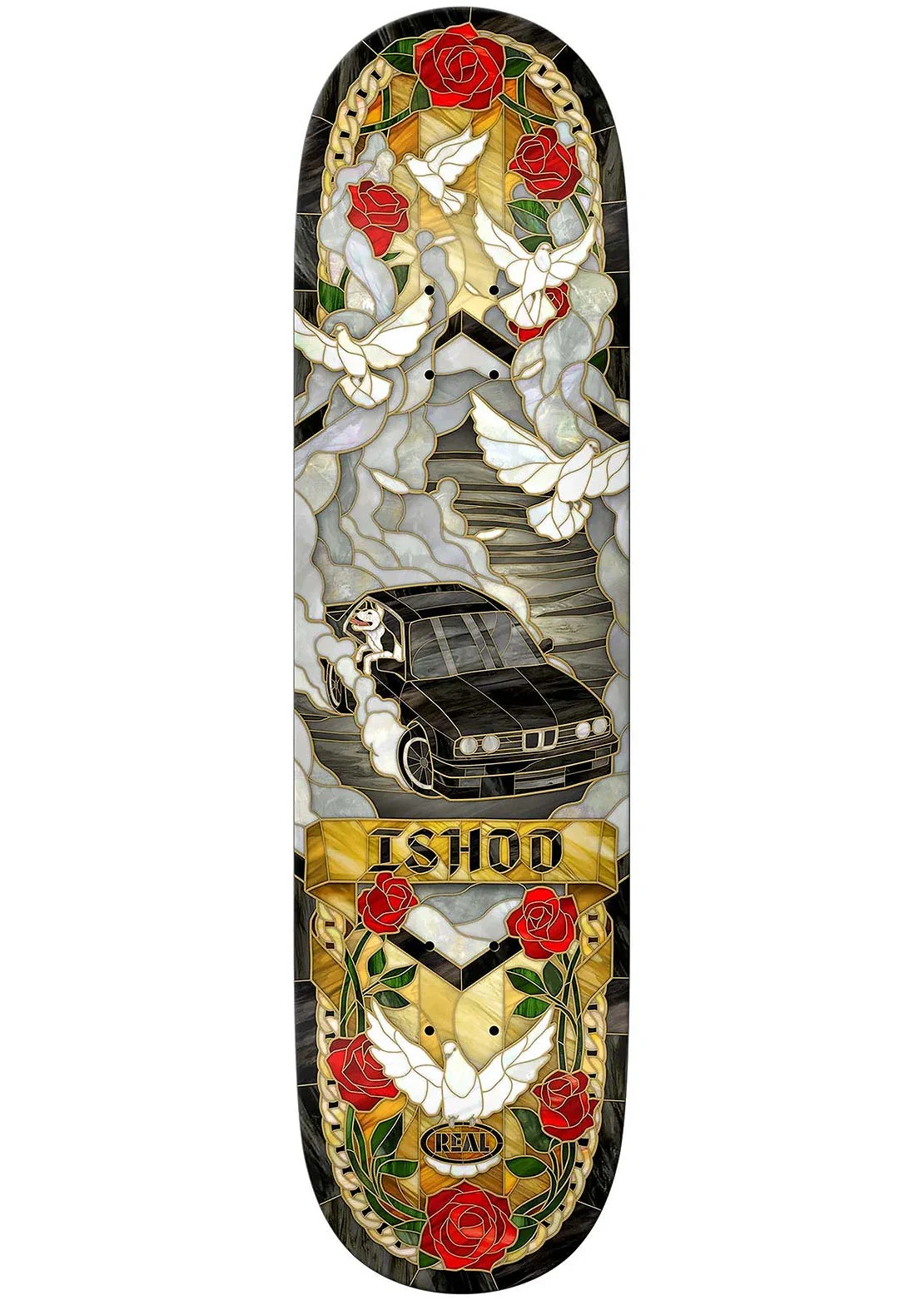 Image of Real Unisex Ishod Cathedral Twin Tail Skateboard Deck