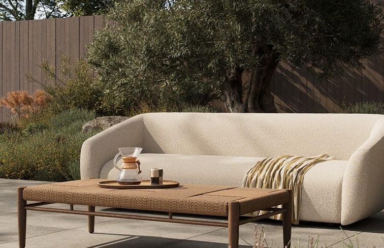 Rothler Stained Toasted Brown Outdoor Coffee Table