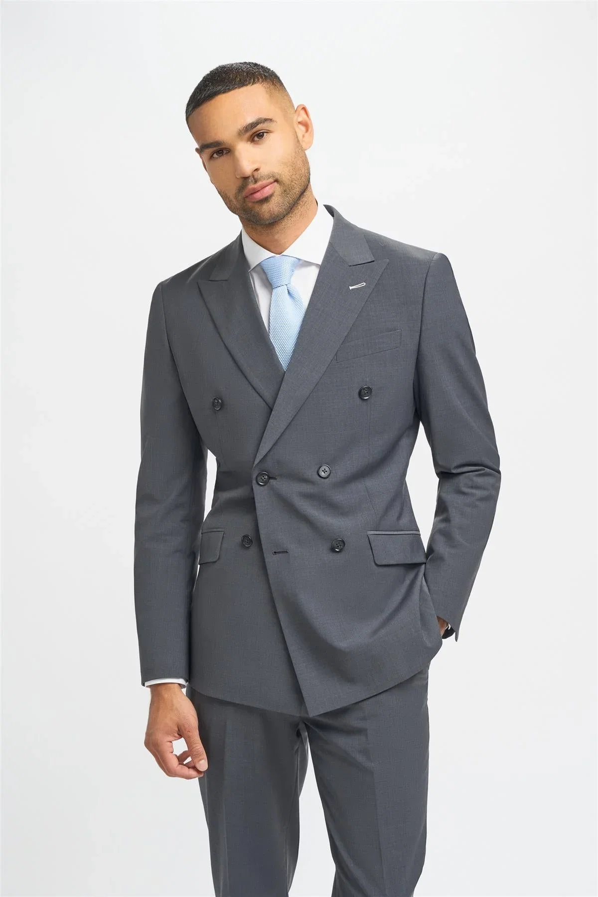 Image of Bond Charcoal Double Breasted Blazer