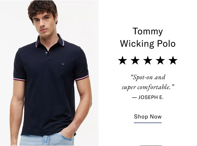 Tommy Wicking Polo Spot-on and super comfortable. - JOSEPH E. Shop Now
