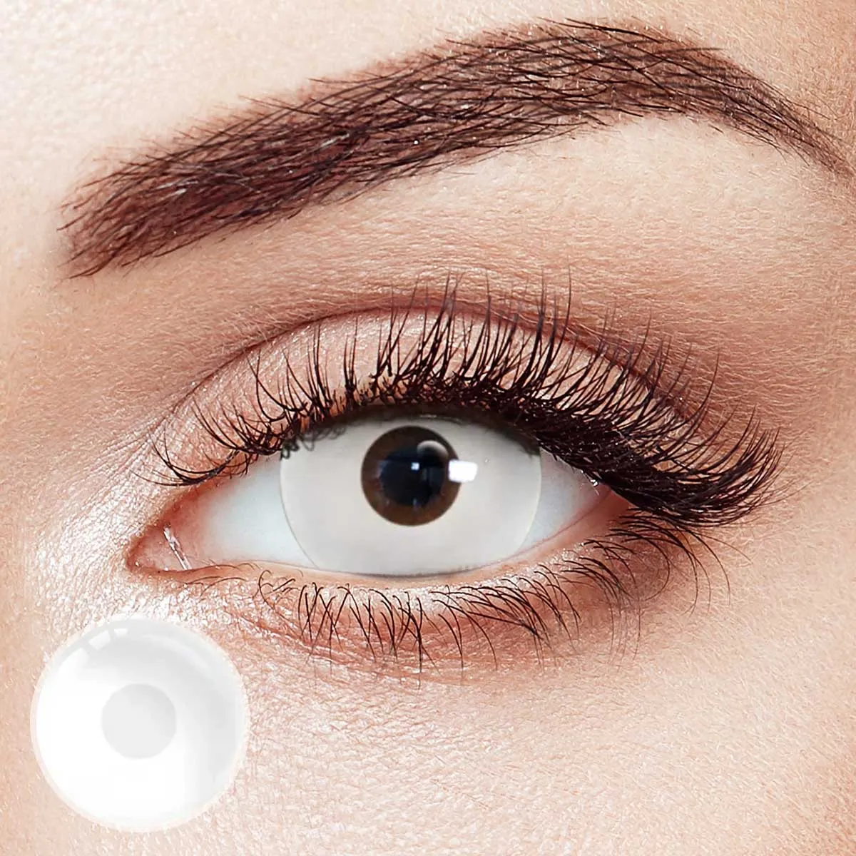 Solid White Sclera 17mm Costume Yearly Contact Lenses