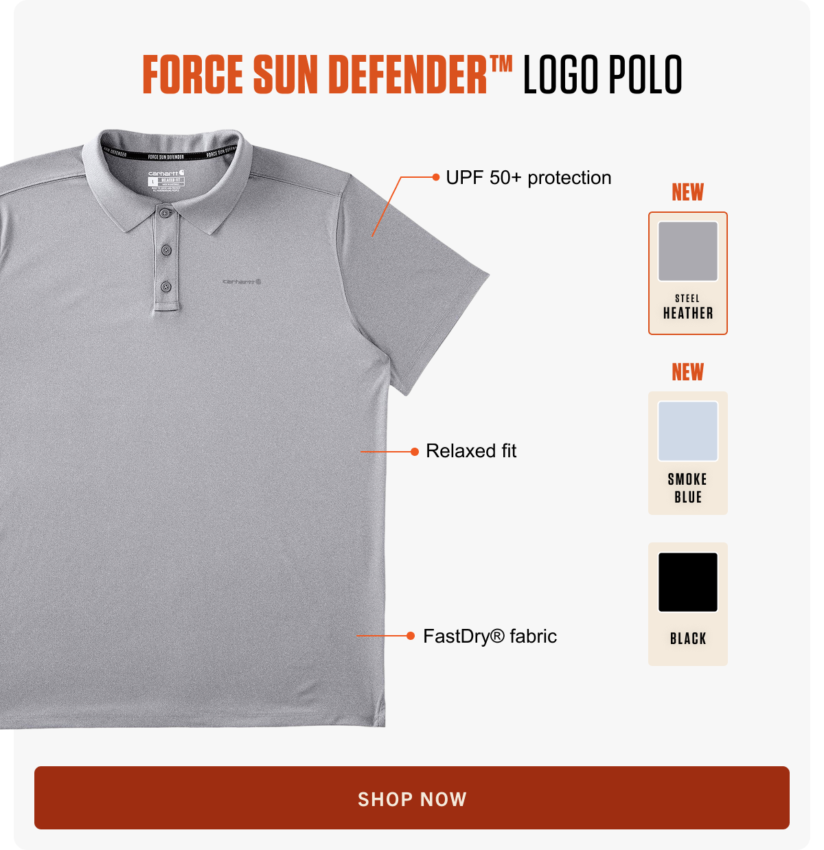 Shop Force Sun Defender™ Logo Polo