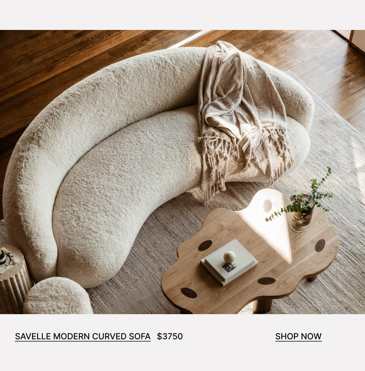 Savelle Modern Curved Sofa  $3750  Shop Now