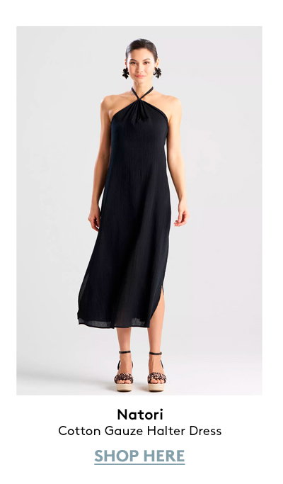 Cotton Gauze Halter Dress