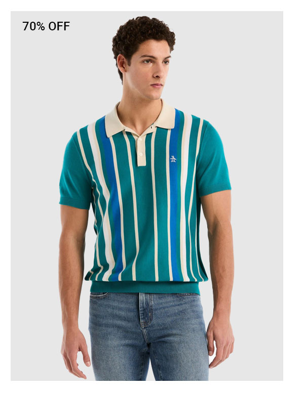Shop Vertical Color Stripe Sweater Polo