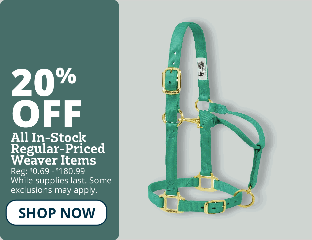 20% off weaver items