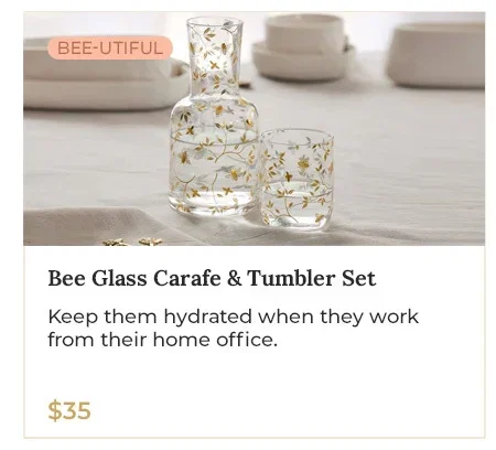 Bee Glass Carafe & Tumbler Set