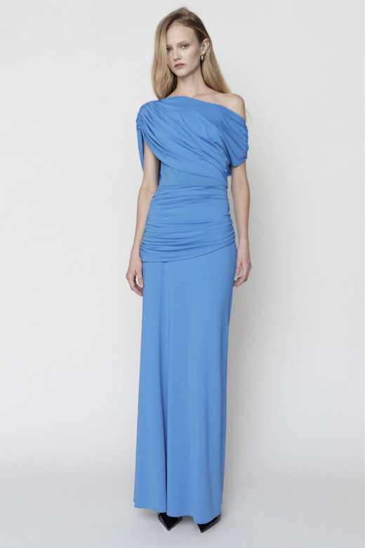 The Emily Slinky Dress in Blue