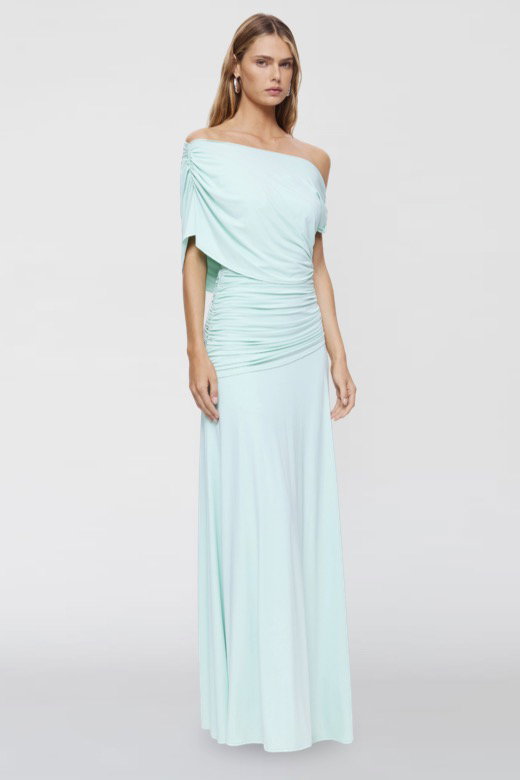 The Emily Slinky Dress in Mint