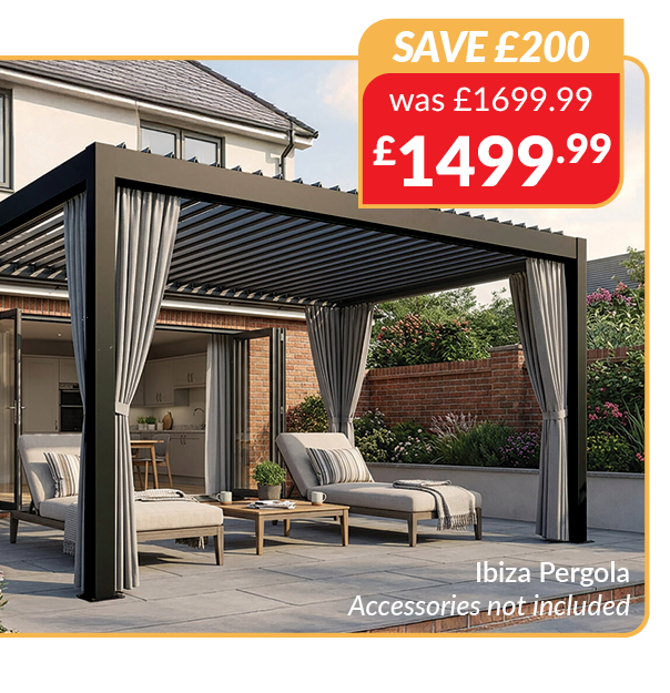 ibiza pergola. Save £200 - was £1699.99 now £1499.99