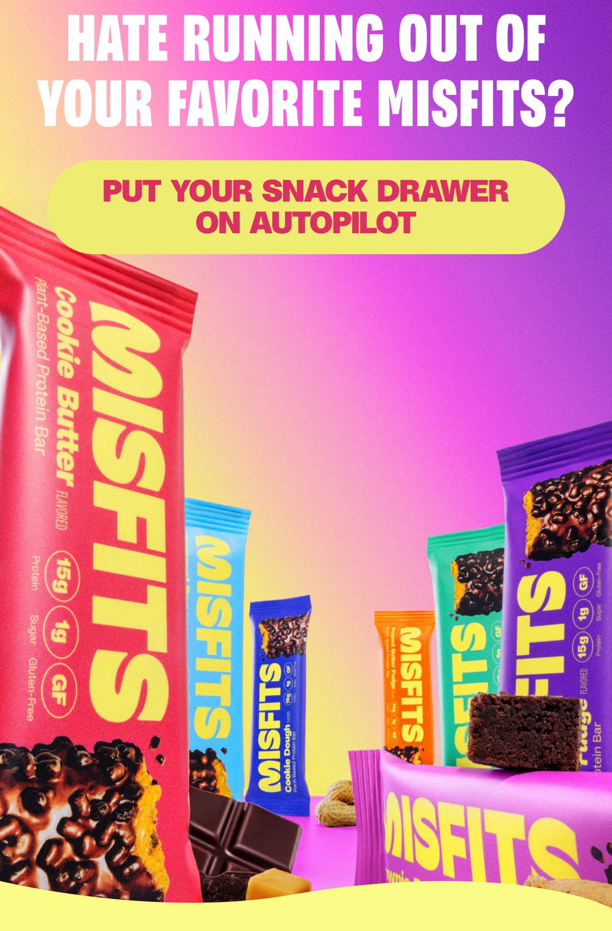 Hate running out of your favorite Misfits? Put your snack drawer on autopilot