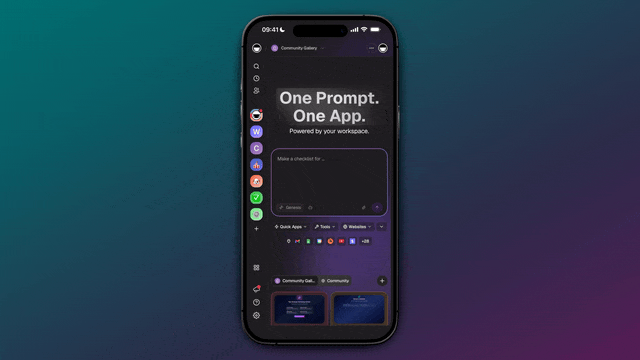 Build a Taskade app from your phone