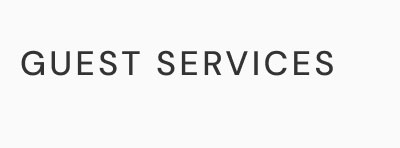 Guest Services