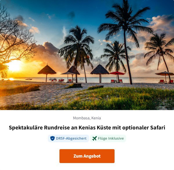 Spektakuläre Rundreise an Kenias Küste mit optionaler Safari