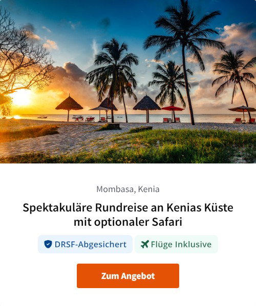 Spektakuläre Rundreise an Kenias Küste mit optionaler Safari