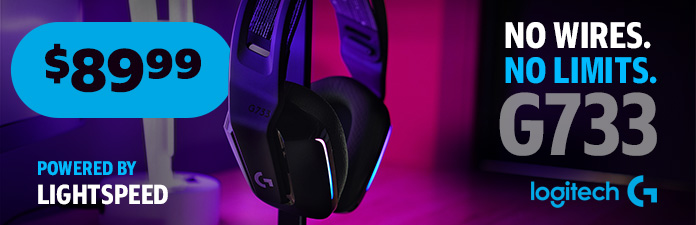 $89.99. No wires no limits G733 Logitech. Powered buy Lightspeed