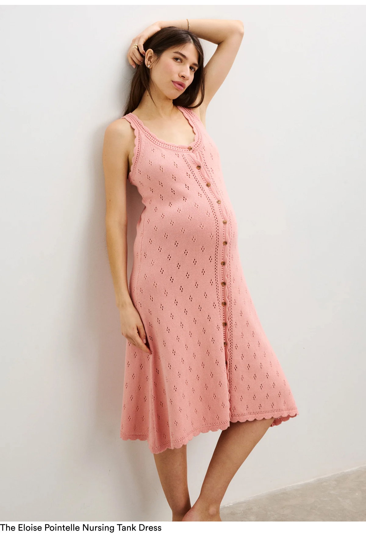 The Eloise Pointelle Nursing Tank Dress