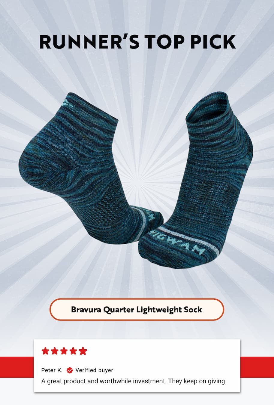 Bravura Quarter Lightweight Sock