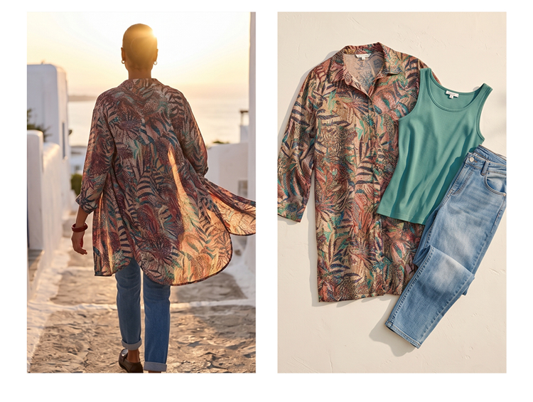 Tunic Delfine Jewel print