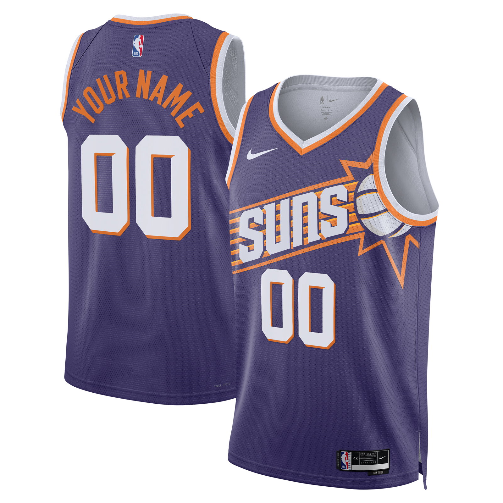 Phoenix Suns Nike Icon Swingman Jersey - Custom - Unisex