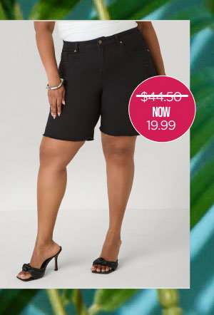Fearless Distressed High Waist Denim Shorts