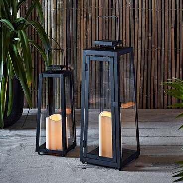 Porto Solar Metal Lantern Bundle