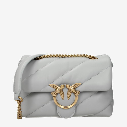 Pinko Shoulder Bags Women Leather Gray/Pearl Grey